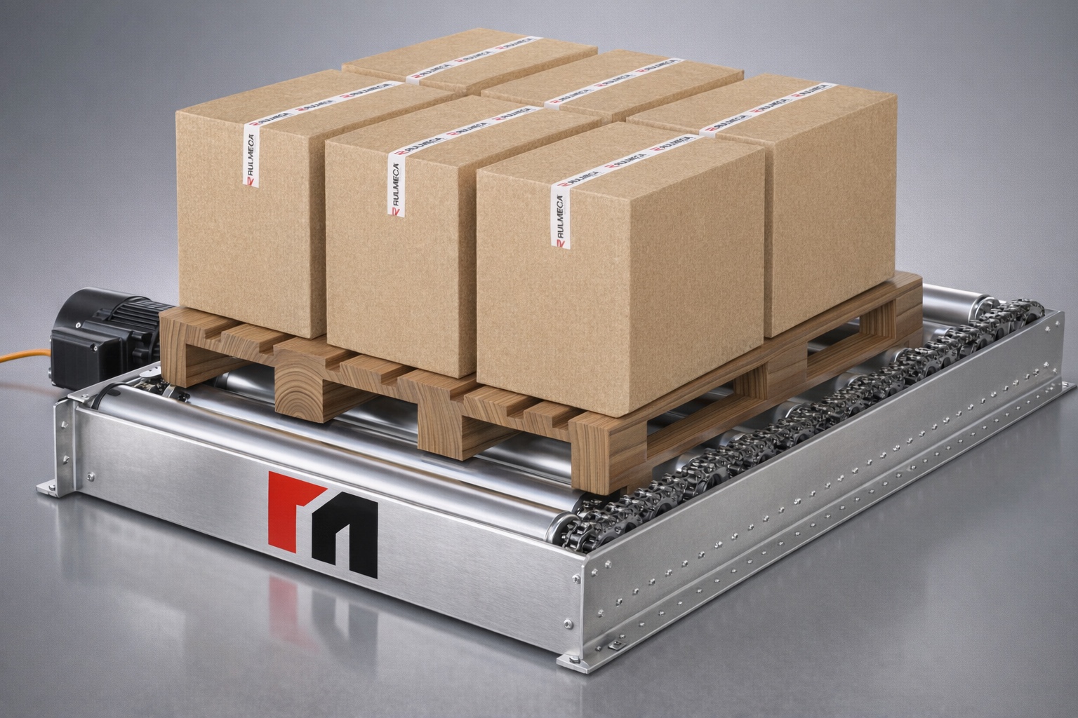 transportador de rodillos motorizados